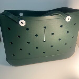 Dark Green Perforated Tote Bag
